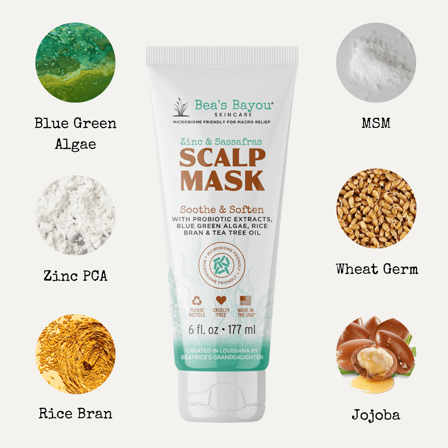 Blue Green Algae &amp; Zinc Scalp Relief Mask - Bea&