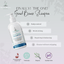 Image of a shampoo bottle from Bea's Bayou with text highlighting the features of their "Original Scalp Relief Clarifying Shampoo | Prebiotic Herbal Shampoo," including scalp control, moisturizing, repair and balance, and cleansing without stripping. Infused with follicle-stimulating peppermint. Icons indicate it’s color and chemical-treated safe, probiotic-derived ingredients, natural, and sulfate-free.